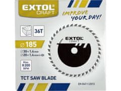 Extol Craft Žagin list z rezili SK, O 185x2,4x30mm, 36T