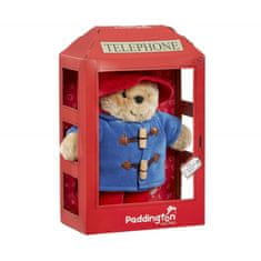 Mavrični plišasti Paddington v telefonski govorilnici