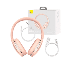 BASEUS Slušalke Baseus Encok Wireless headphone D02 Pro, pink