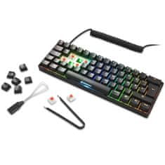 Sharkoon SKILLER SGK50 S4 (Red) žična RGB mehanična slo tisk tipkovnica