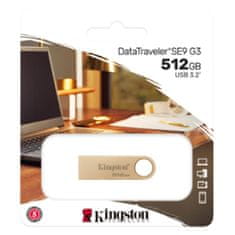 Kingston DataTraveler SE9 G3 prenosni 512GB USB 3.2 Gen1 (DTSE9G3/512GB) zlat USB ključ