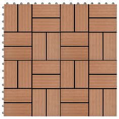 Vidaxl Talne plošče 22 kosov 30x30 cm 2 m² WPC rjave