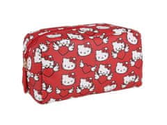 HELLO KITTY Hello Kitty Rdeče-bela potovalna torbica z zadrgo, 3 kosi, različne velikosti 