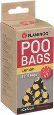 Flamingo Basic Scent Vrečke za iztrebke z vonjem limone 8x15 kosov