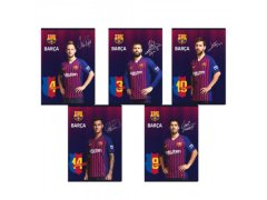 Astra FC BARCELONA, zvezek A5 kvadrat (5x5 mm), 16 listov, mešanica vzorcev, 102019001