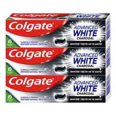 Colgate Advanced White beljenje z ogljem zobna pasta 3 x 75 ml