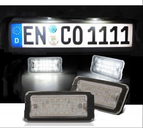 Mstyling LED osvetlitev registrske tablice z ohišjem Fiat 500/500C