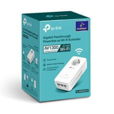 TP-Link TL-WPA8631P AV1300 3-port Passthrough gigabit powerline z vtičnico adapter