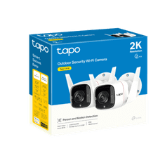 TP-Link Tapo C310P2 V2 nadzorna kamera, dnevna/nočna, 3MP, IP66, WiFi, bela, 2 kos