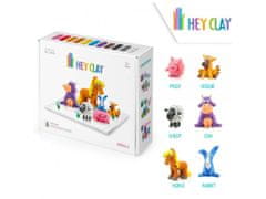 KIDS LICENSING HEY CLAY Kreativni set za modeliranje - Živali (18 kosov gline za modeliranje)