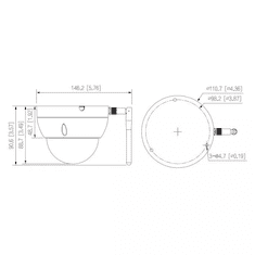 Dahua IPC-HDBW1430DE-SW-0280B 4MP WiFi Fix, Ip kamera