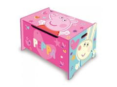 Arditex Detský drevený nábytok 2v1 PEPPA PIG Lavica / Box na hračky, PP13985