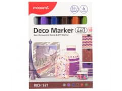 MONAMI MONAMI Deco marker 460, 2 mm, RICH SET, 6 kosov, 20800015040