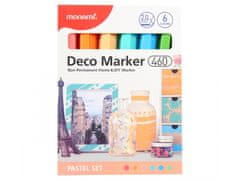 MONAMI MONAMI Deco marker 460, 2mm, komplet PASTEL, 6 kosov, 20800015030