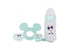 Stor DISNEY BABY darilni set 4 kosov MICKEY MOUSE (steklenička, grizalo, dude in držalo), 13008