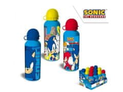 KIDS LICENSING Aluminijasta steklenica za pitje Ježek Sonic / rdeč pokrov, 500ml, SN7141MC