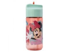 Stor Plastenka z izvlečno slamico MINNIE MOUSE, prozorna, Tritan, 430ml, 74436