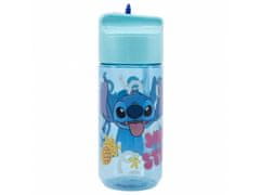 Stor Plastenka z izvlečno slamico Lilo &amp; Stitch, prozorna, Tritan, 430ml, 75036