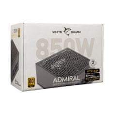 White Shark NAPAJALNIK GPSU-850W ADMIRAL 850W 80+ GOLD Full Modular