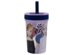 Stor Termo skodelica z navojem in silikonsko slamico DISNEY FROZEN, 465ml, 74286