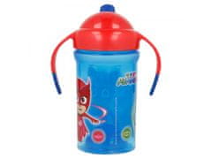 Stor Vrč za trening s silikonskim ustnikom in lučko, PJ MASKS, 300ml, 30140