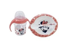 Stor Jedilni set Minnie Mouse - SET 3 kosi (250ml vrč, krožnik in žlica), 10707