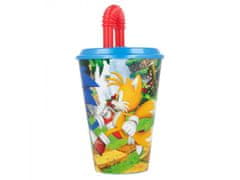 Stor Plastična skodelica s pokrovom in slamico JEŽKO SONIC 430ml, 40530