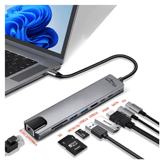 Media-Tech Adapter USB-C 8-v-1 MT5046