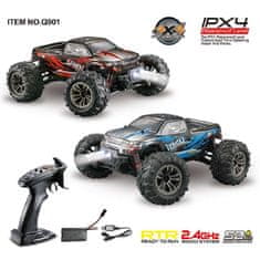 YUNIQUE GREEN-CLEAN 1/16 Q901 RC avto 4WD Off-Road - Bigfoot tovornjak z brezkrtačnim motorjem | Hitro vozilo z daljinskim upravljanjem za otroke in odrasle | Puščavski tovornjak Off-Road RED