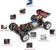 YUNIQUE GREEN-CLEAN 104001 RC avto - radijsko vodeni avto 45 km / h Visoka hitrost | 1/10 4WD Off-Road Drift RC Buggy z baterijo 2200mAh | 2,4GHz dirke za odrasle in otroke