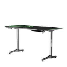 Ultradesk Gaming miza FRAG XXL zelena, 160 x 75 cm, 75 cm, držalo za pijačo in slušalke, 4x USB, stojalo BEAM, s polno površino XXL miške