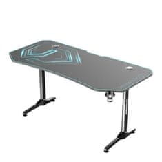 Ultradesk Gaming miza FRAG XXL modra, 160 x 75 cm, 75 cm, držalo za pijačo in slušalke, 4x USB, stojalo BEAM, s polno površino XXL za miško