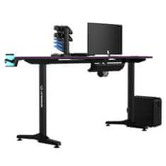 Ultradesk Gaming miza FRAG roza V3, 140x60 cm, 76 cm, z XXL podlogo za miško, 4xUSB, z ultradesk BEAM, držalom za pijačo in slušalke