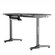 Ultradesk Gaming miza FRAG - BELA V3, 140x60 cm, 76 cm, z XXL podlogo za miško, 4xUSB, z ultradesk BEAM, držalom za pijačo in slušalke