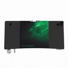 Ultradesk Gaming miza LEVEL V2 GREEN, 140x68cm, 72-117cm, električno nastavljiva višina, z XXL podlogo za miško, pijačo in slušalko