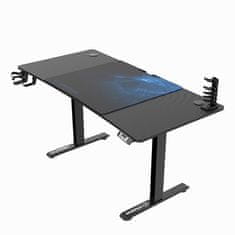 Ultradesk Gaming miza LEVEL V2 BLUE, 140x68cm, 72-117cm, električno nastavljiva višina, z XXL podlogo za miško, pijačo in slušalkami