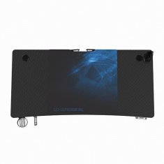 Ultradesk Gaming miza LEVEL V2 BLUE, 140x68cm, 72-117cm, električno nastavljiva višina, z XXL podlogo za miško, pijačo in slušalkami