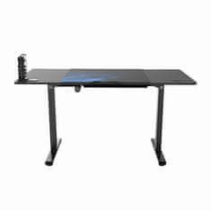 Ultradesk Gaming miza LEVEL V2 BLUE, 140x68cm, 72-117cm, električno nastavljiva višina, z XXL podlogo za miško, pijačo in slušalkami