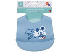 Stor Silikonski slinček MICKEY MOUSE Baby Blue, 6+, 10429