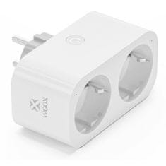 WOOX R6153 Smart WiFi Dvojna CB2S 2v1 Energy monitoring pametna vtičnica