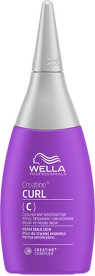 Wella Trajno za barvane in poškodovane lase Creatine+ Curl (trajna emulzija) 75 ml