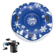 JOJOY® Napihljiva snežna tuba z ročaji SNOWRIDER + Električna pumpa ELECTRICPUMP | SNOWPUMPBLUE