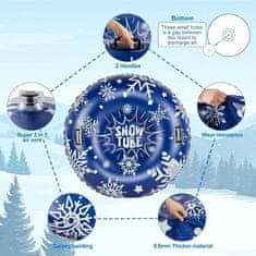 JOJOY® Napihljiva snežna tuba z ročaji SNOWRIDER + Električna pumpa ELECTRICPUMP | SNOWPUMPBLUE