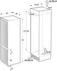 Gorenje NRKI418EP1 vgradni kombinirani hladilnik