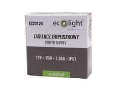 Eco light Napajanje priključne omarice fi60 1,25A 15W 12V IP67 50x22mm 