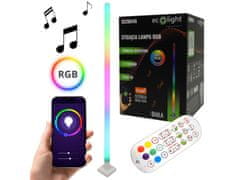 Eco light Stoječa RGB glasbena svetilka TUYA BELI 