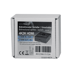 MaxTrack Dvosmerno HDMI stikalo 4K CS32 