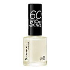 Rimmel 60 Seconds Super Shine hitro sušeči lak za nohte 8 ml Odtenek 730 silver bullet