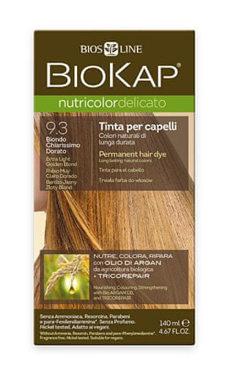 BioKap Nutricolor Delicato - Barva za lase 9.30 Blond Gold - Extra Light 140 ml