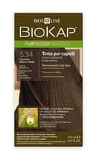 BioKap Nutricolor Delicato - barva za lase 5.34 Medeni kostanj 140 ml